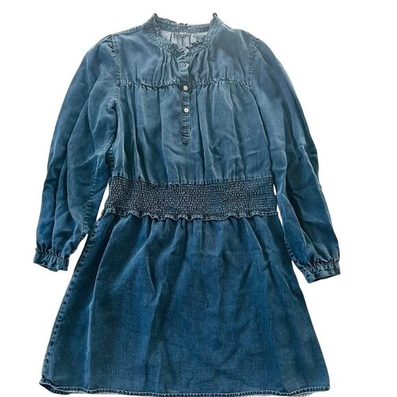 RAILS Shawna Denim Day Dress Dark Vintage Blue Size Medium Cotton Loose Fit - Picture 2 of 8
